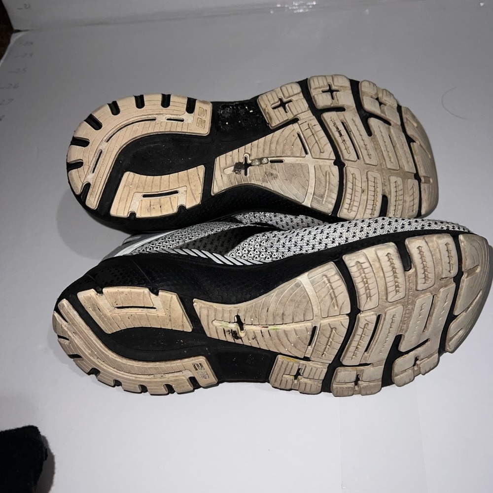 Brooks Men's Running Shoes - Black and White used - Picture 2 of 3